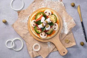 chiếc bánh pizza hấp dẫn