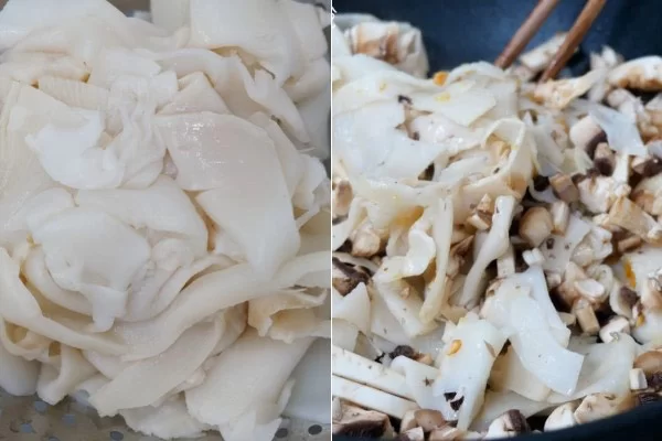 Xào măng chua