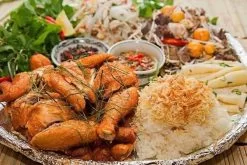 học cách làm xôi gà lên mâm