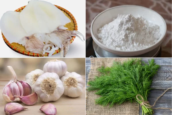 Nguyên liệu để làm chả mực dai ngon