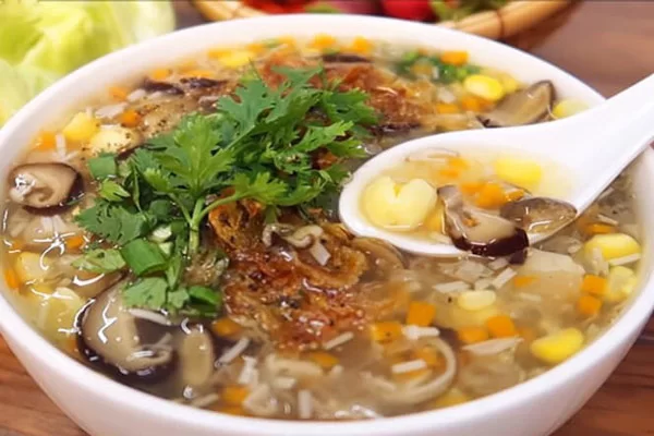 Súp Tôm Gà Nấm
