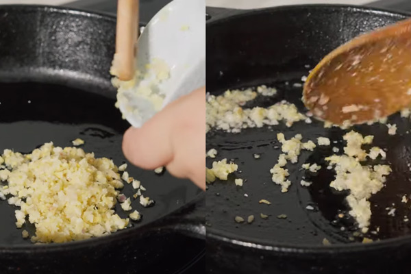 Phi vàng hành, tỏi và gừng giúp ruốc cá hồi thơm hơn
